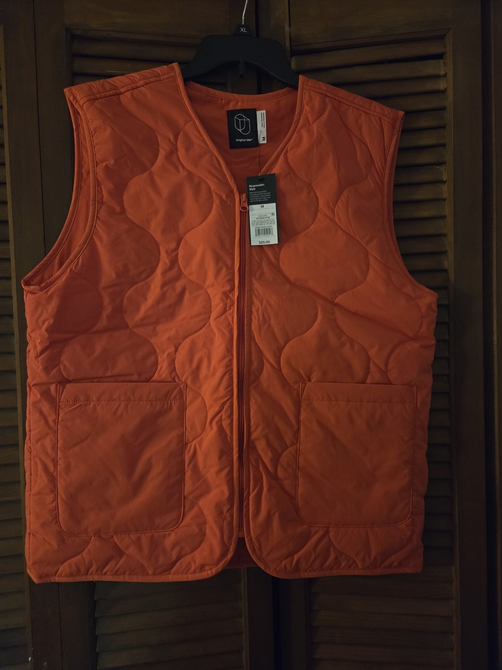 Original Use Quilted Orange Men's Vest